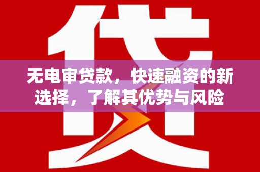 湖滨无电审贷款，快速融资的新选择，了解其优势与风险