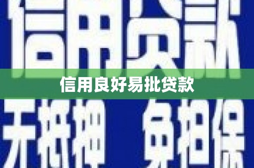 湖滨信用良好易批贷款