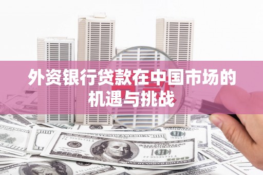 湖滨外资银行贷款在中国市场的机遇与挑战