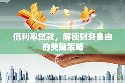 湖滨低利率贷款，解锁财务自由的关键策略