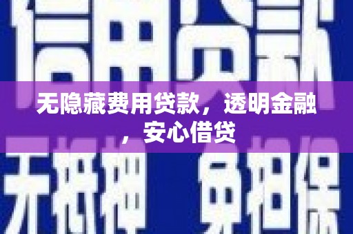湖滨无隐藏费用贷款，透明金融，安心借贷