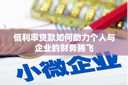 湖滨低利率贷款如何助力个人与企业的财务腾飞
