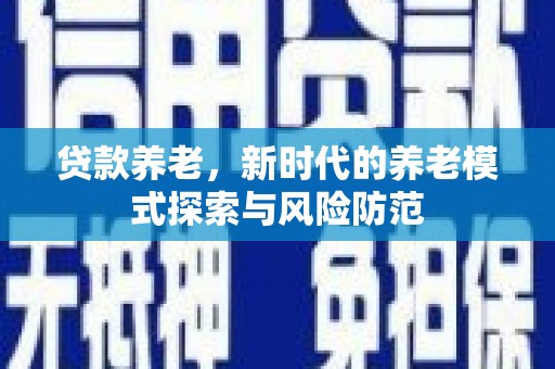 湖滨贷款养老，新时代的养老模式探索与风险防范