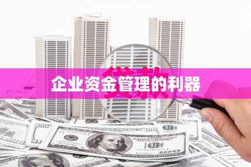 湖滨企业资金管理的利器